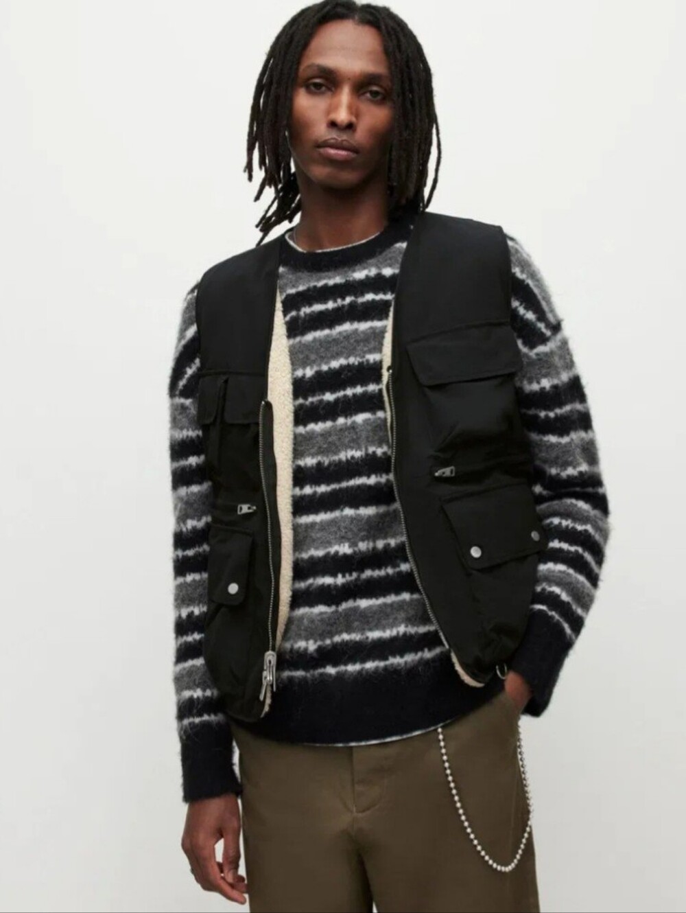 ALL SAINTS Vibo Reversible Tech Gilet Vest